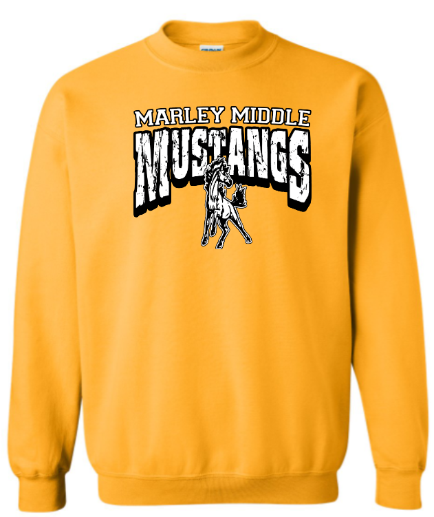 Marley Middle School Crew Neck Sweatshirt - Mascot