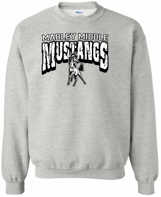 Marley Middle School Crew Neck Sweatshirt - Mascot
