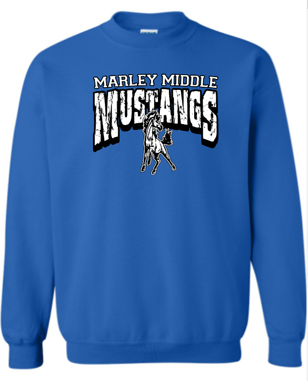 Marley Middle School Crew Neck Sweatshirt - Mascot