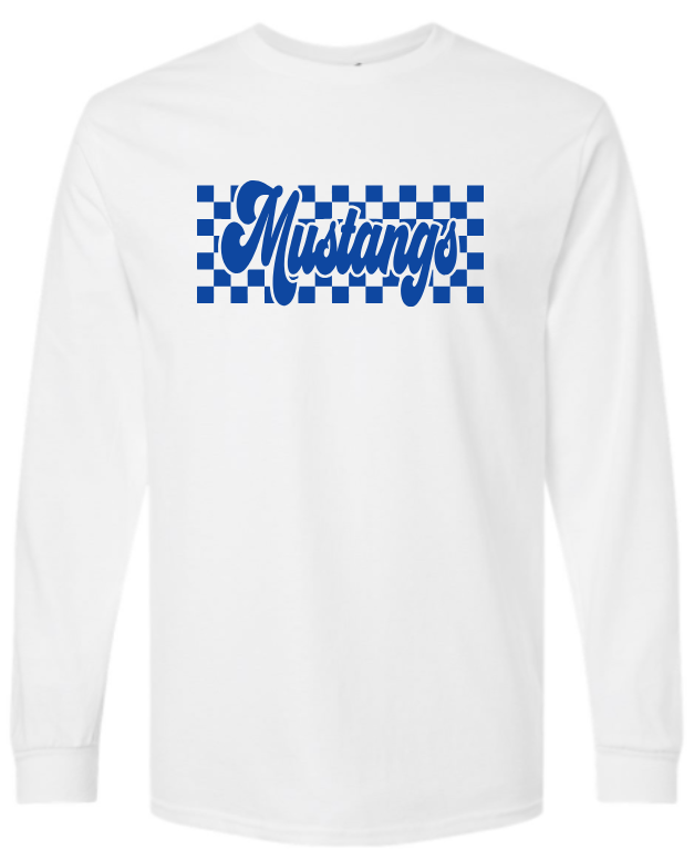 Marley Middle School Long Sleeve Tshirt - Retro Checkered