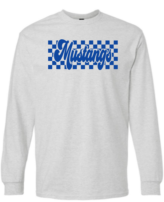 Marley Middle School Long Sleeve Tshirt - Retro Checkered