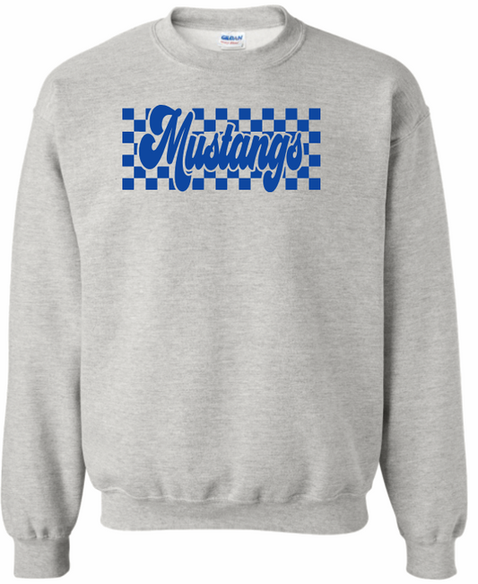 Marley Middle School Crew Neck Sweatshirt - Retro Checkered