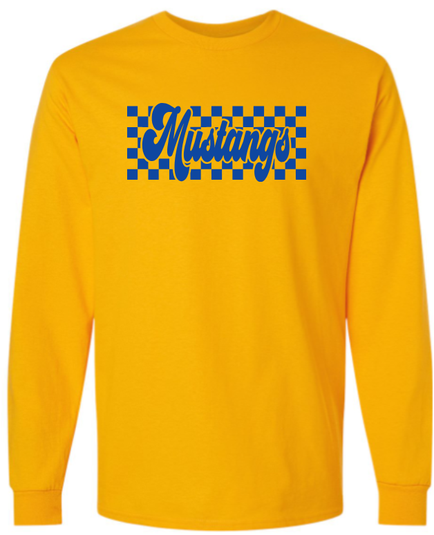 Marley Middle School Long Sleeve Tshirt - Retro Checkered