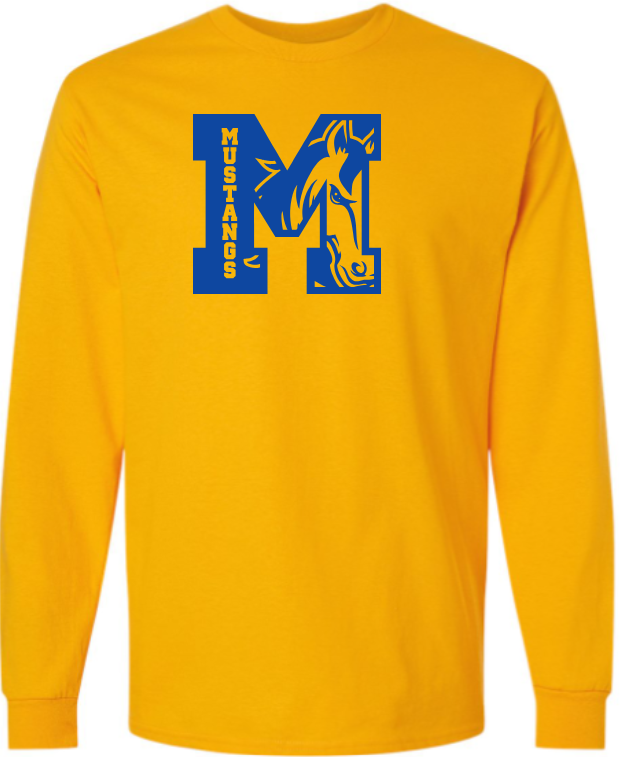 Marley Middle School Long Sleeve Tshirt - Mustang in M
