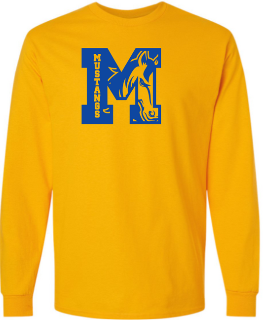 Marley Middle School Long Sleeve Tshirt - Mustang in M