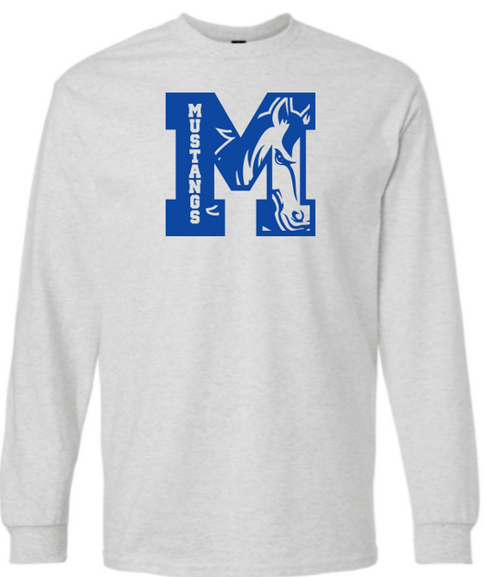 Marley Middle School Long Sleeve Tshirt - Mustang in M