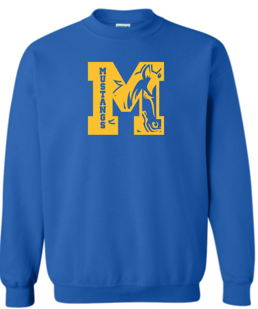 Marley Middle School Crew Neck Sweatshirt - Mustang in M