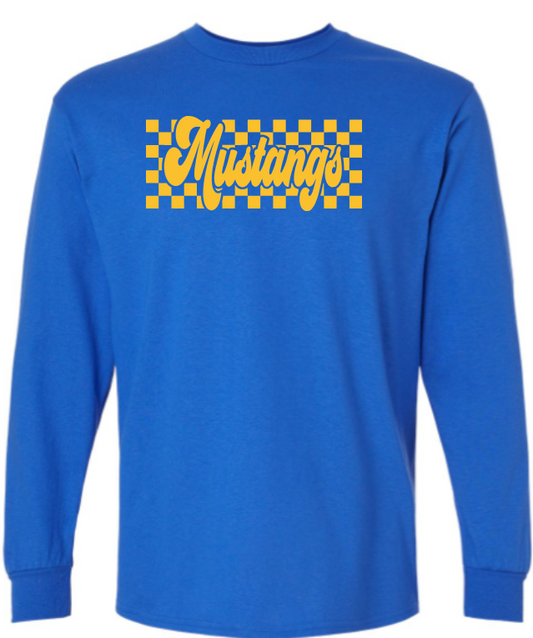 Marley Middle School Long Sleeve Tshirt - Retro Checkered