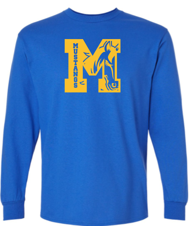 Marley Middle School Long Sleeve Tshirt - Mustang in M