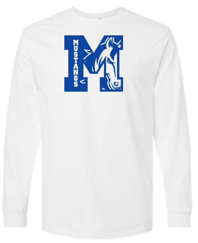 Marley Middle School Long Sleeve Tshirt - Mustang in M